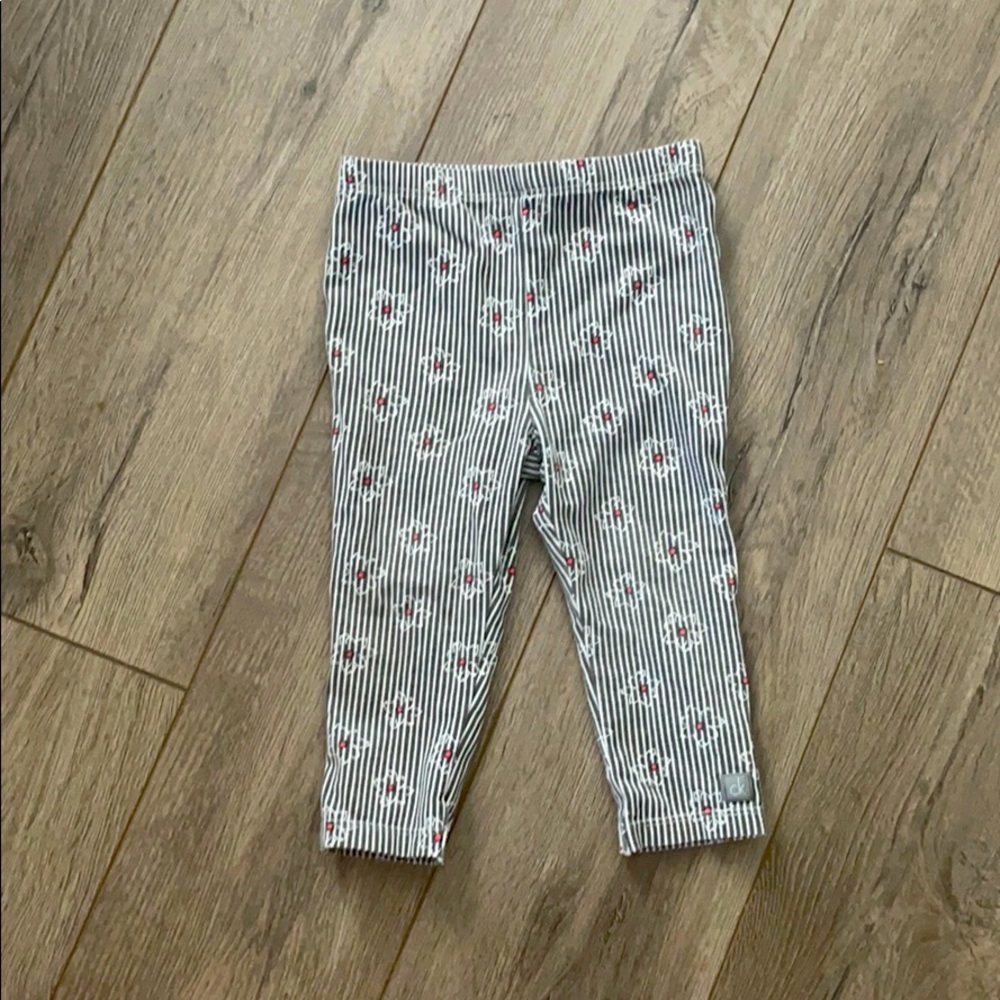 Calvin Klein striped leggings with flower detail